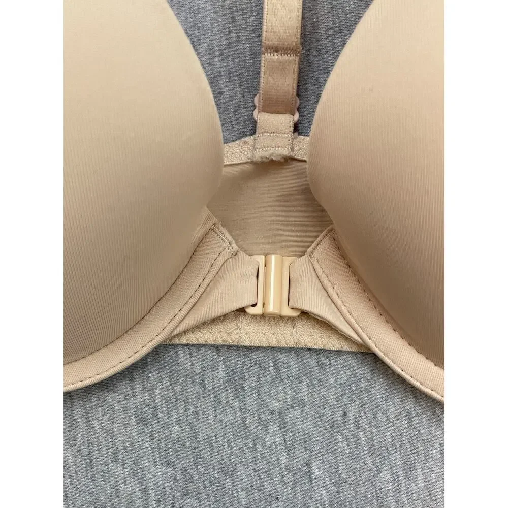 Victorias Secret PINK Bra Womens 32C Beige Stretch Adjustable Strap Push Up‎